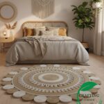 The Mandala Sun Jute Area Rug