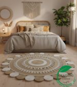 The Mandala Sun Jute Area Rug
