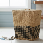Large Handmade Jute & Seagrass Laundry Basket with Lid