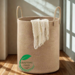 20” Large premium quality Jute Laundry Basket.