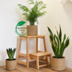 Crafting Corner "Earth & Thread" Trio: 3-Piece Conical Seagrass & Jute Planter Set