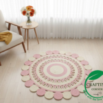 The Rosette Mandala Braided Jute & Jory Area Rug