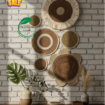 The Earthy Haven | 6-Piece Handwoven Seagrass & Jute Wall Art Set