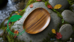 Handcrafted Acacia Wood Oval Serving Tray - Image 2
