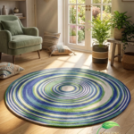 Eco-Friendly Spiral Area Rug for Modern Home Decor