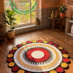 Eco-Friendly Colorful Round Braided Jute Area Rug – Sustainable Home Decor