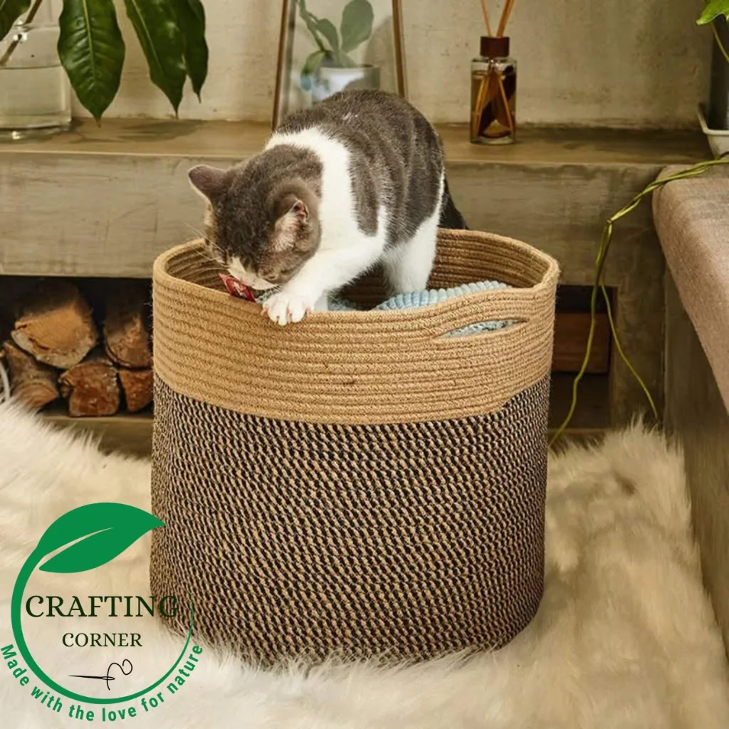 Handmade rope basket